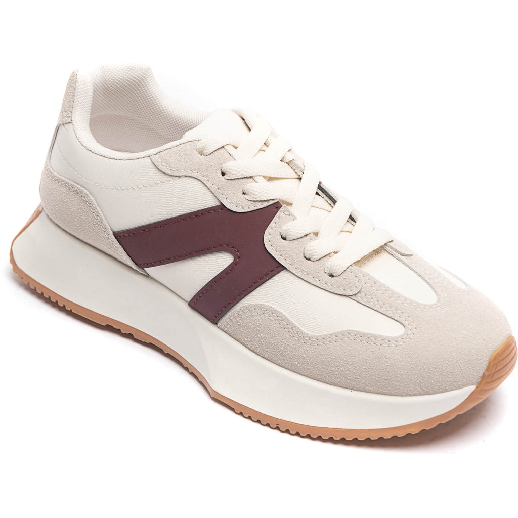 Annick Dame Sneakers 8917 i Vinrød - Chunky Stil til Hverdagen