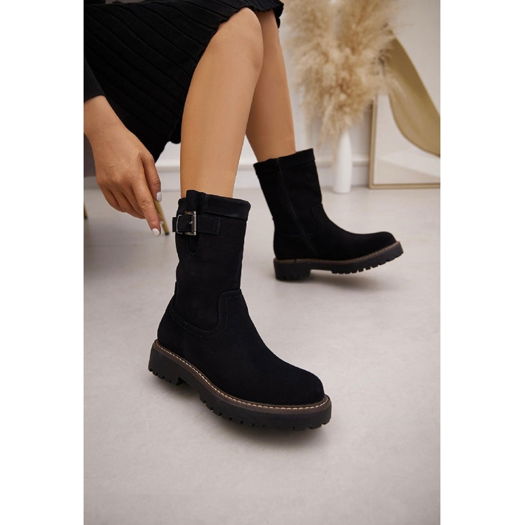 Antoinette Dame Støvler 8613 Black – Rå Stil til Hverdagen