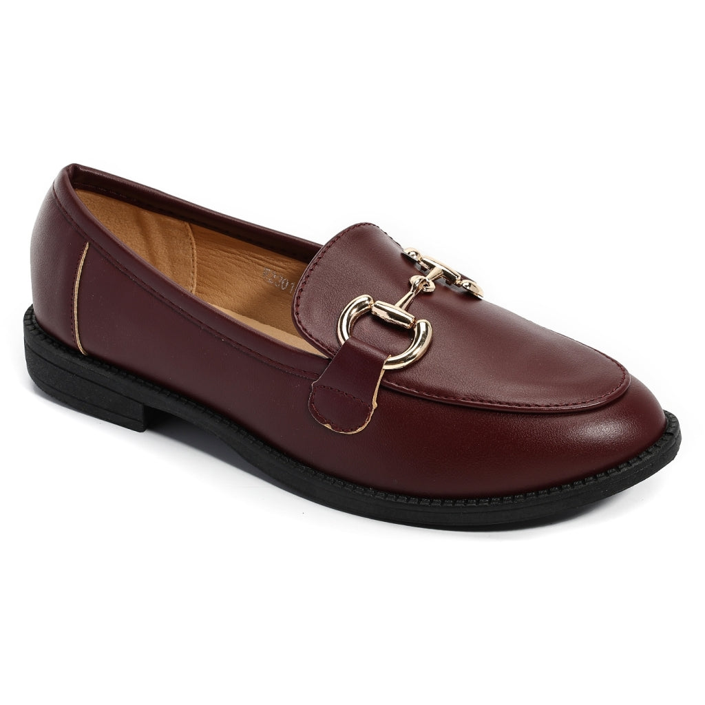 Stilfulde Bordeaux Loafers til Kvinder – Elegance og Komfort
