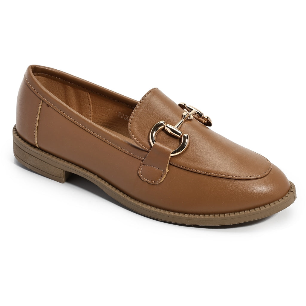 Clary Dame Loafers W2301 i Camel – Fantastisk tilbud!
