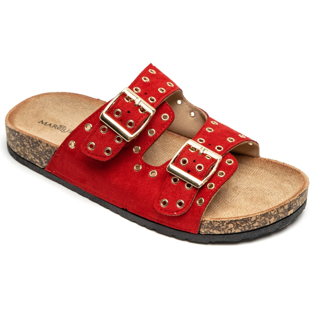 Cyrille Røde Sandaler til Dame - Komfortabel Stil til Sommer!