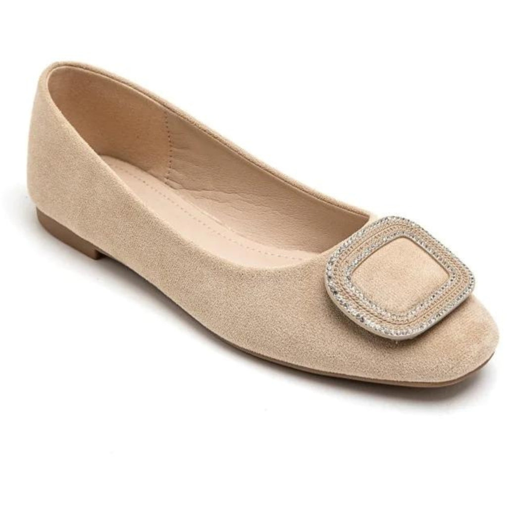 Vigga Ballerinasko 5500 til Dame – Beige Udsalg!