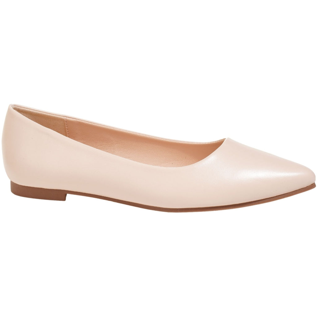 Lulu Ballerina Sko til Dame – Beige Udsalg 8192