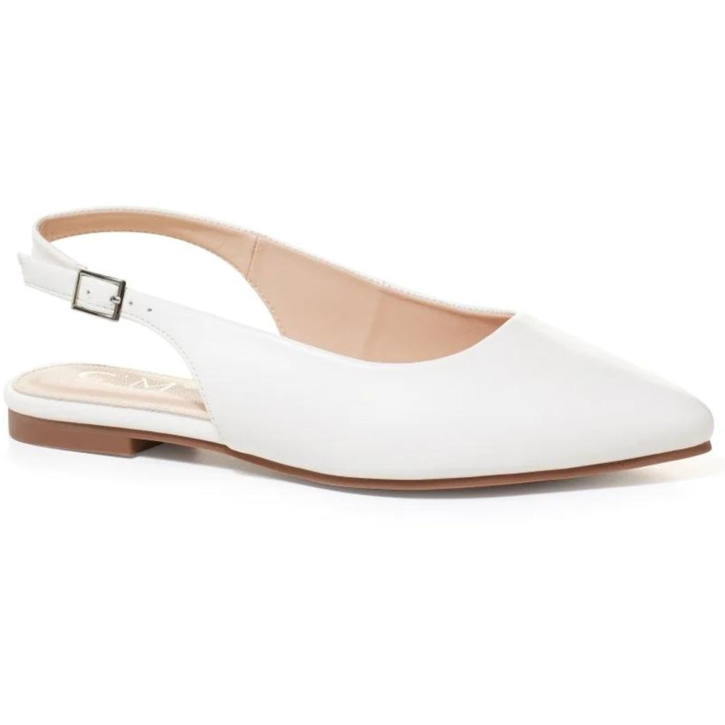 Isa Dame Ballerina Sko 8193 – Hvid på Udsalg!