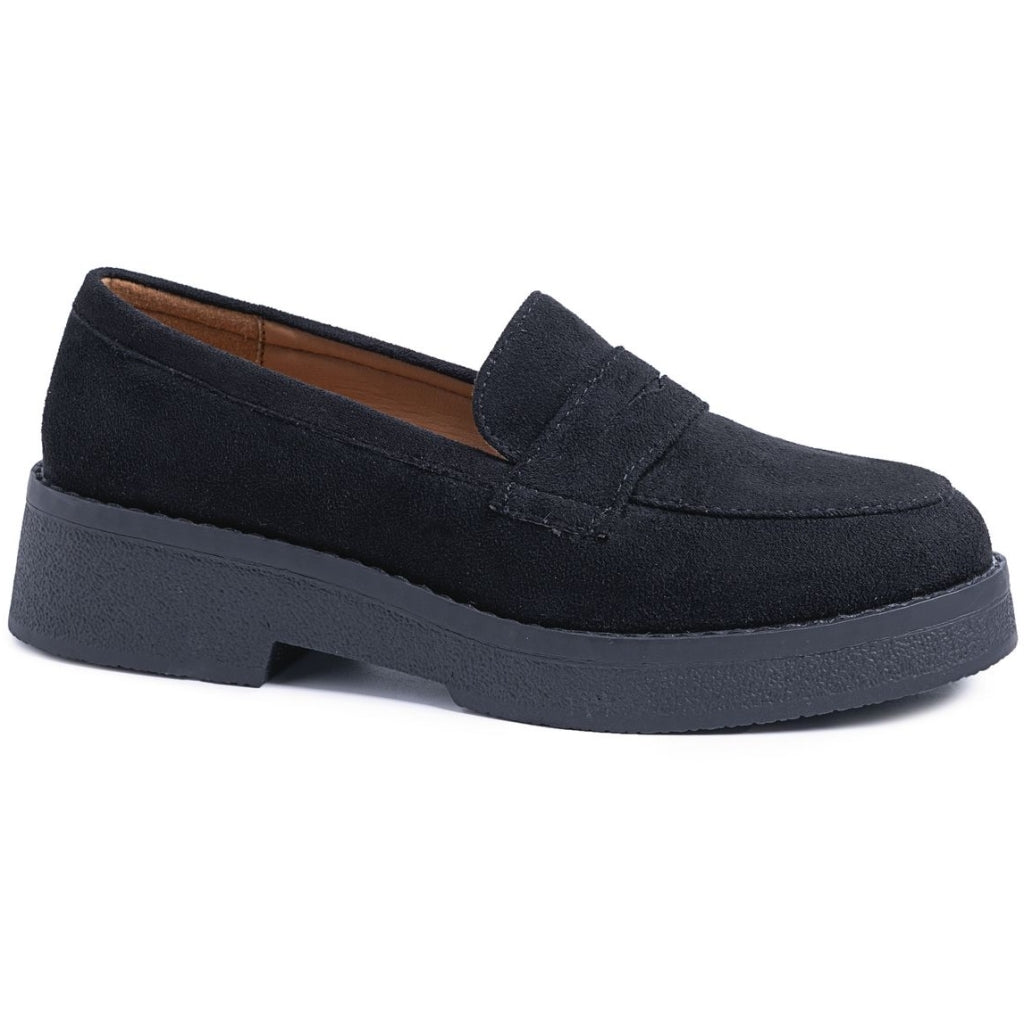 Elegante Eleonora Dame Loafers i Sort - Uundgåelig Stil