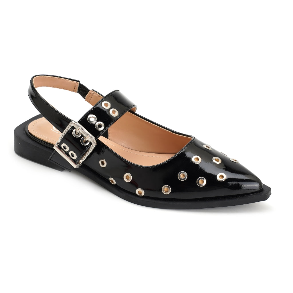 Elyne Slingback Ballerina 8299 i Sort – Trendy Udsalg!