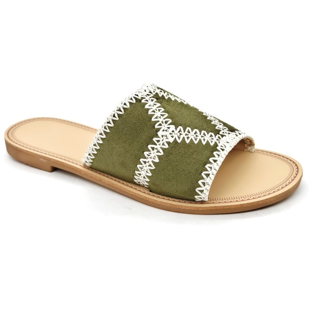 Emilie Dame Sandaler Dm429 i Grøn – Sommerudsalg!