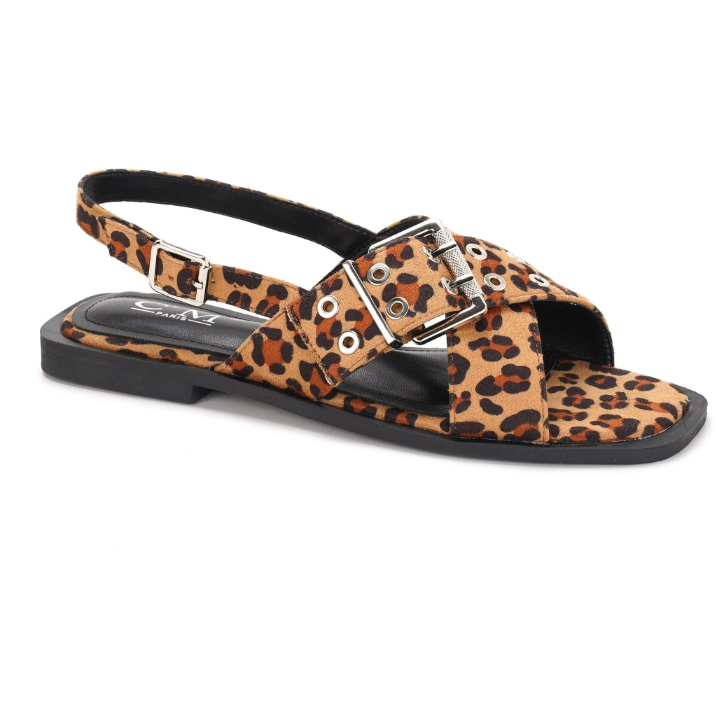 Felicia Sandaler til Damer 8328 i Leopardmønster - Nyhed!