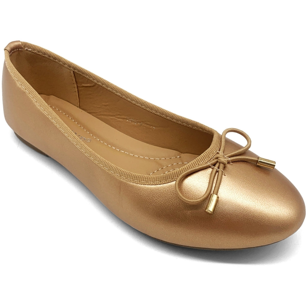 Fiona Ballerina Sko til Dame – Champagne Udsalg!