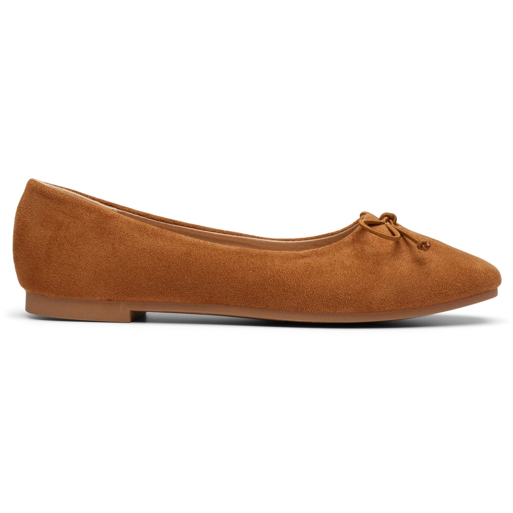 Florence Ballerina Sko i Camel – Elegance til hverdag og fest
