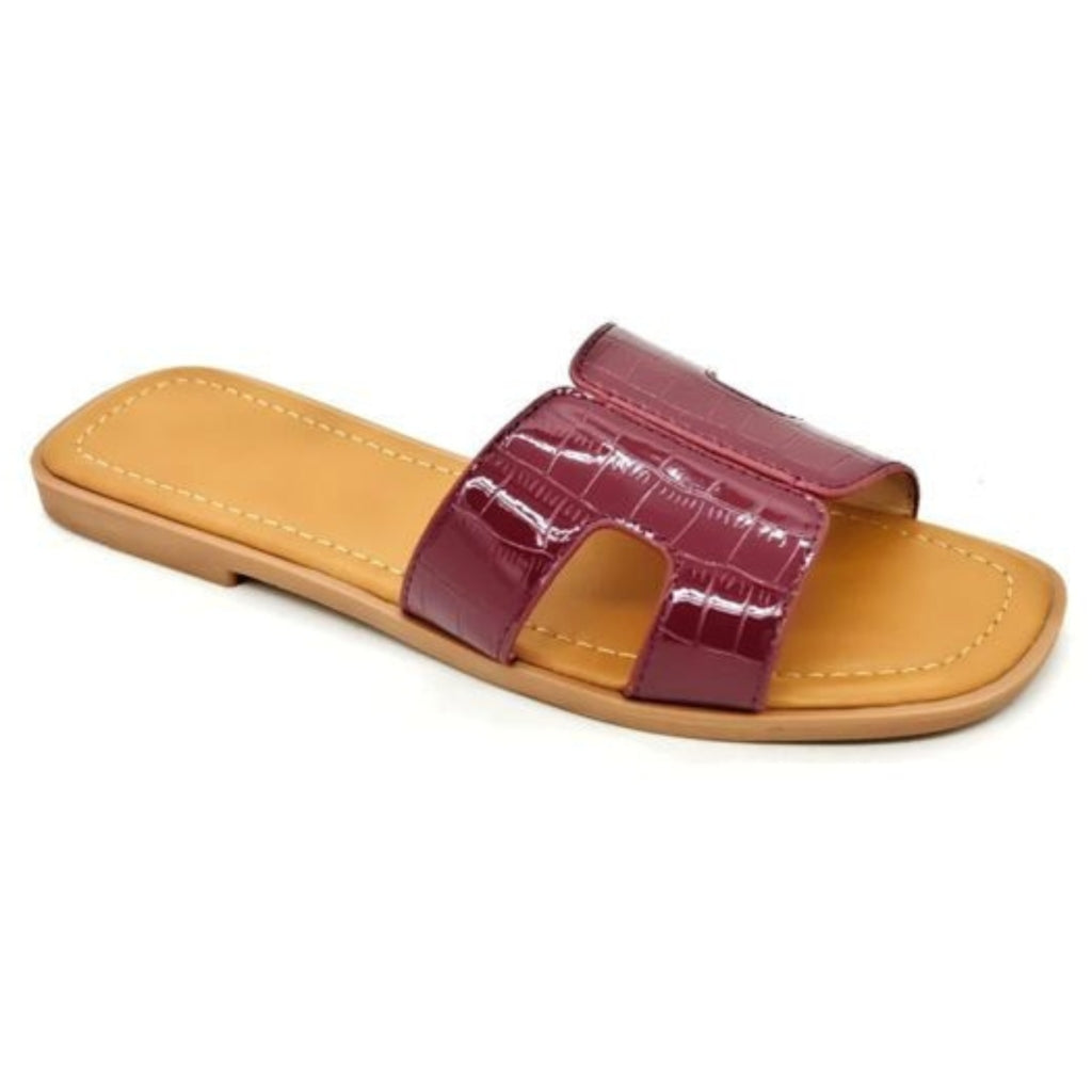 Georgine Dame Sandaler Dm461 i Vinrød – Sommerudsalg!