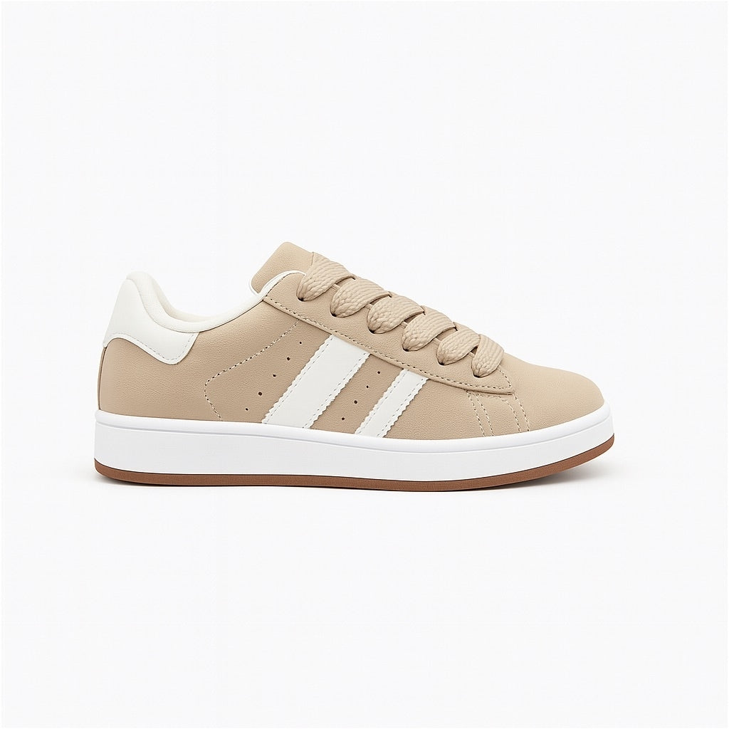 Ginette Dame Sneakers A 123 - Beige Chunky Sneakers