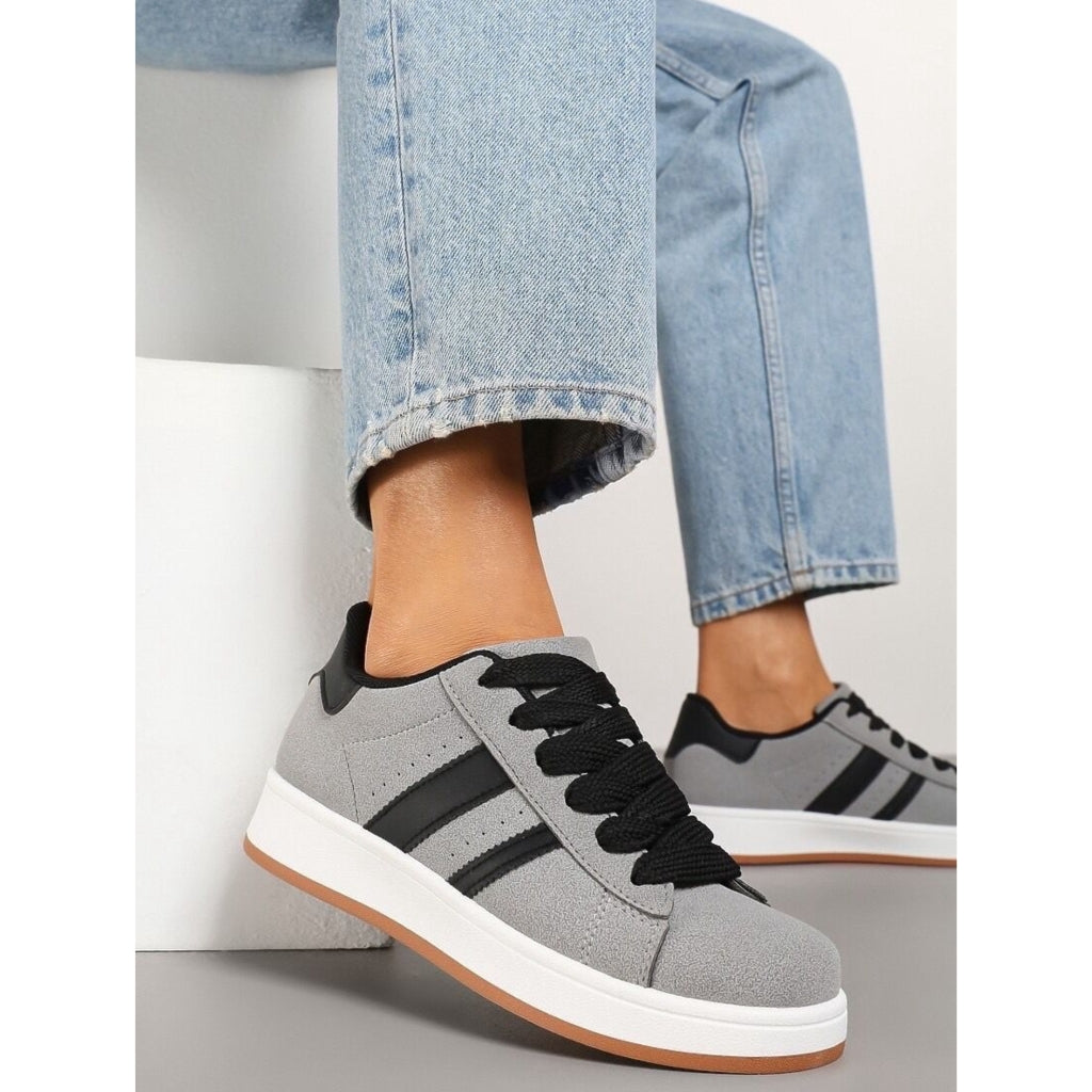 Ginette Chunky Sneakers A 123 – Grå Tilbud!