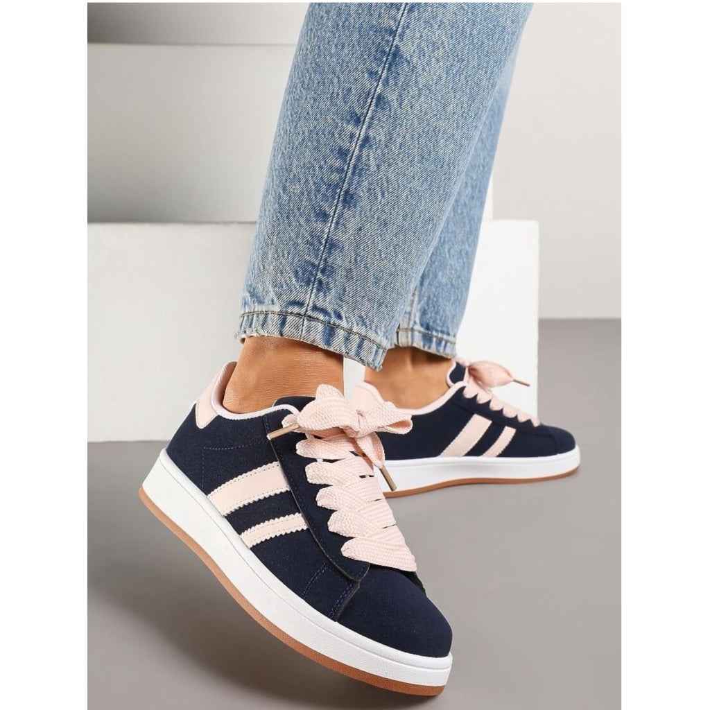 Ginette Dame Sneakers A 123 Navy - Super Cool Udsalg!