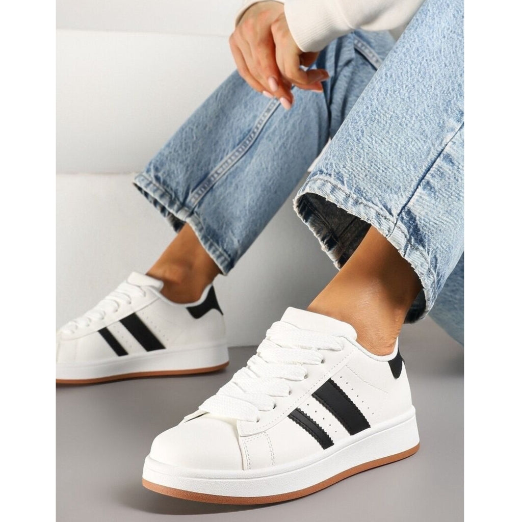 Ginette Dame Sneakers A 123 - Hvide Sneakers på Udsalg