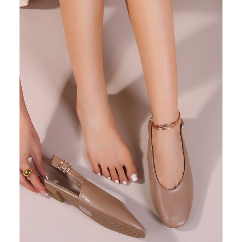 Gitte Kaki Slingback Ballerinasko – Et Uundgåeligt Valg!