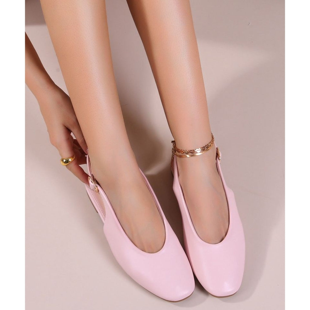 Gitte Dame Slingback Ballerinasko – Pink Udsalg!