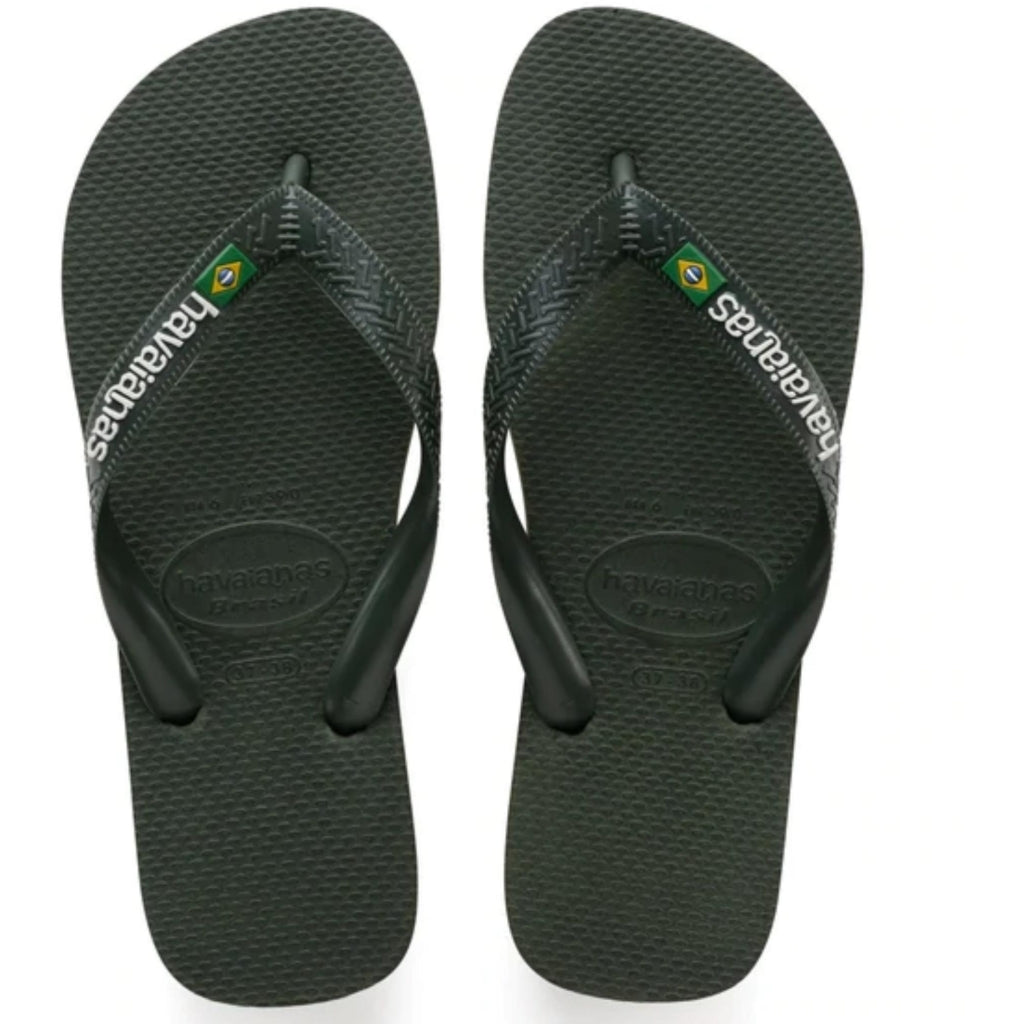 Havaianas Flip-Flops med Brasilien Logo – Olivengrøn