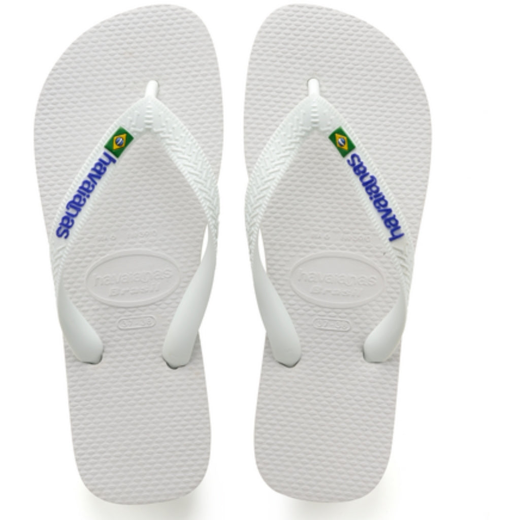 Havaianas Unisex Slippers med Brasilien Logo – Hvid Sommerstil