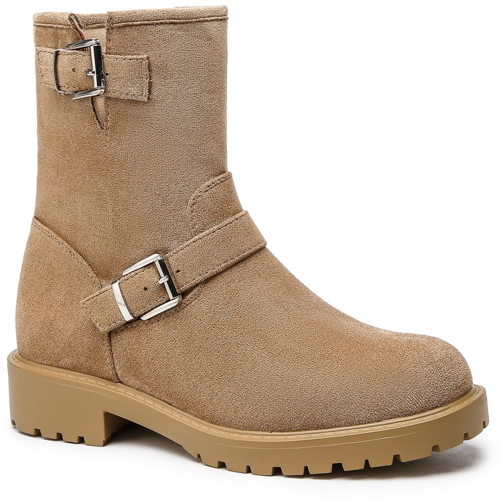 Carrie Bikerstøvle 9170 i Camel – Seje Støvler Udsalg!