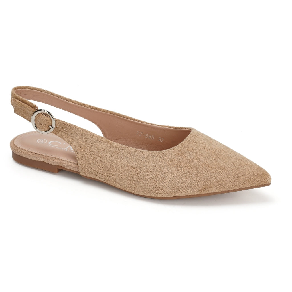 Josette Slingback Ballerina Sko i Kaki – Fantastisk Tilbud!