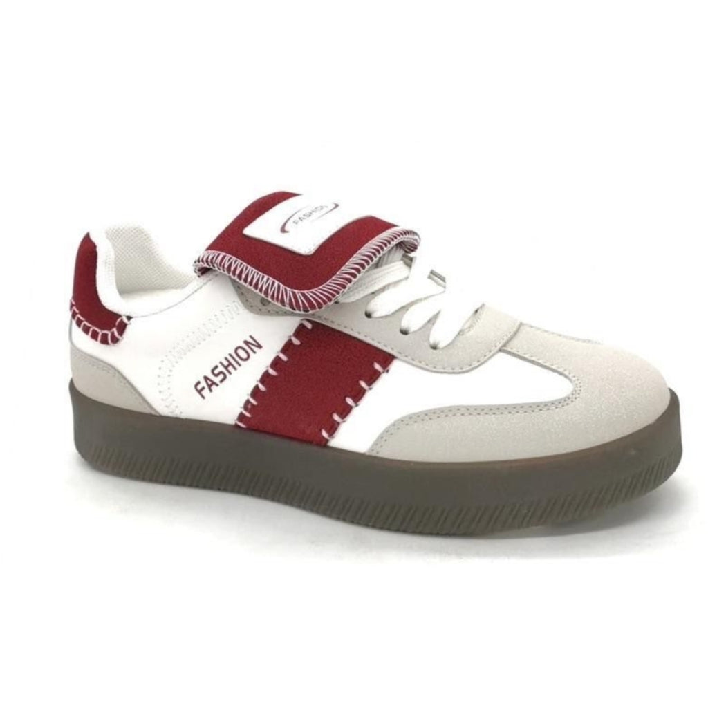 Josianne Chunky Sneakers til Dame – Kaki Red001 tilbud!