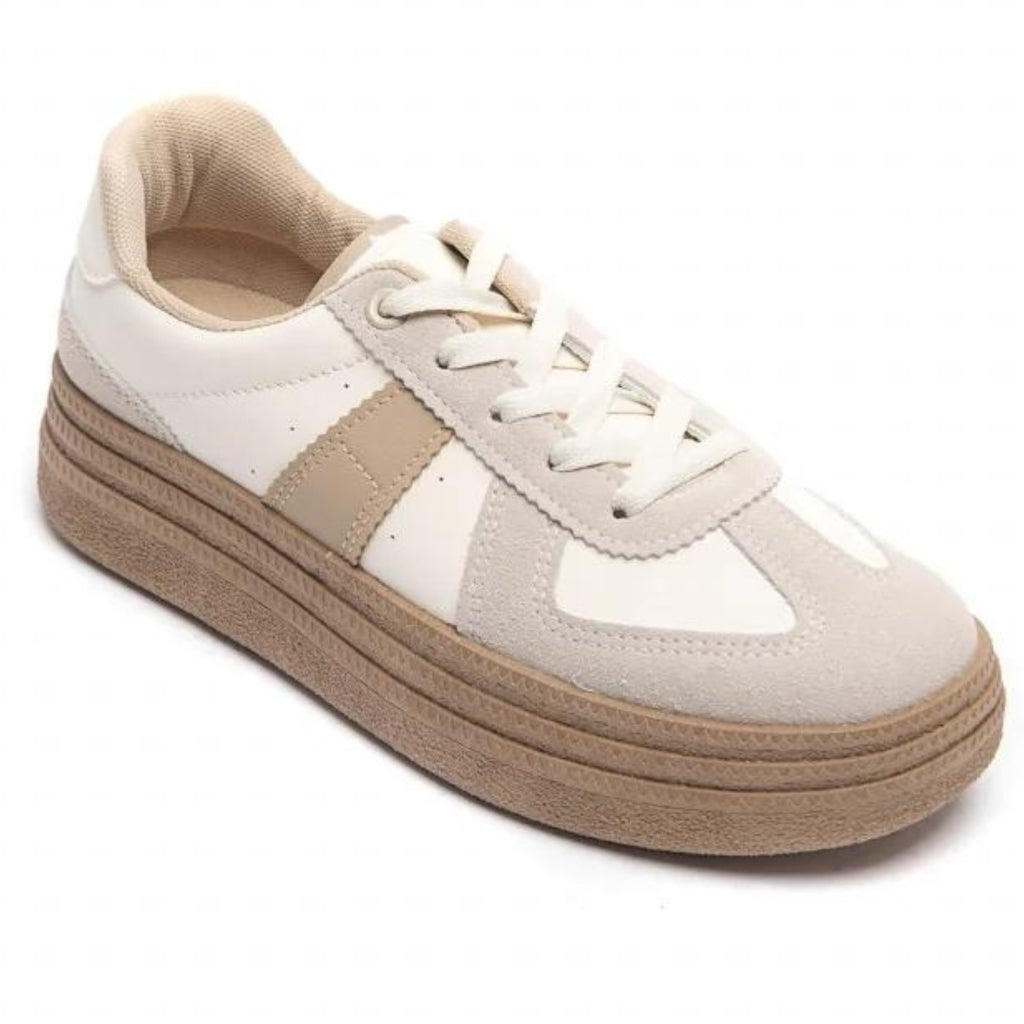 Loa Dame Sneakers 7590 i Khaki – Sporty Udsalg!