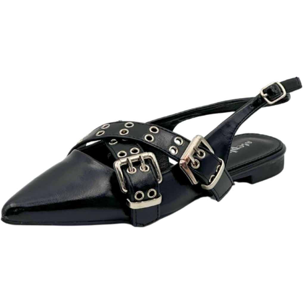 Marlene Slingback Ballerina Sko – Sort tilbud til kvinder!