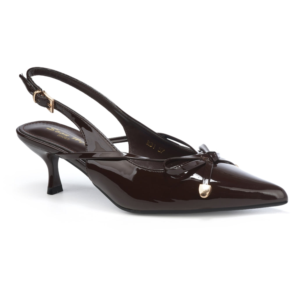Nellie Stiletter R31 – Brun Elegance til Fest og Hverdag