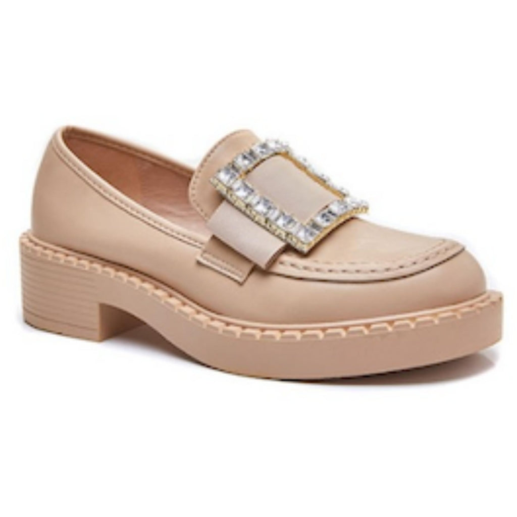 Nelly Dame Loafers 2371 Kaki – Elegante Sko på Udsalg