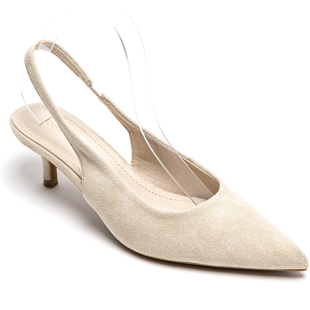 Ninelle Slingback Stiletter til Dame - Beige Elegance