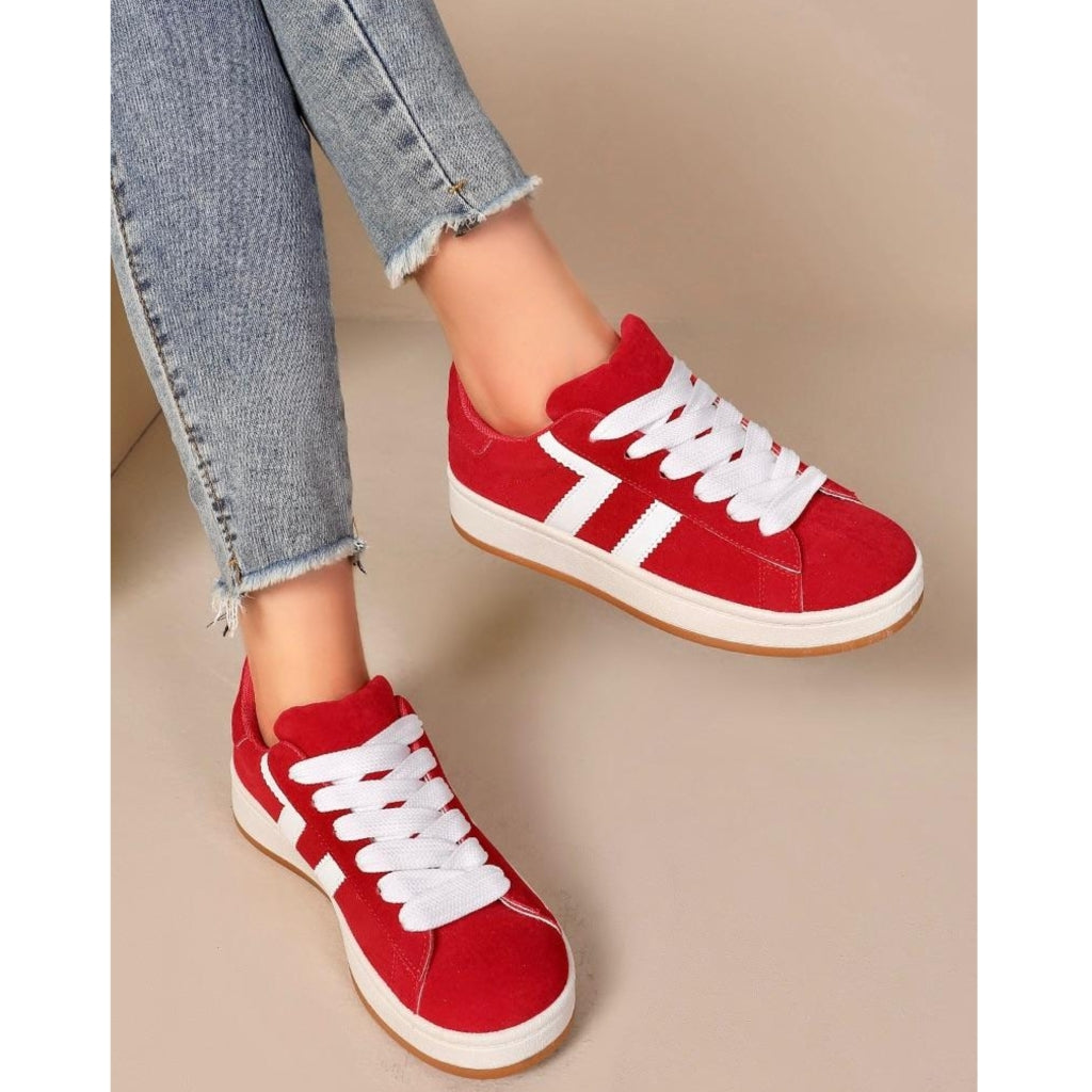 Rosalie Røde Sneakers til Dame – Komfort og Stil til Hverdagen
