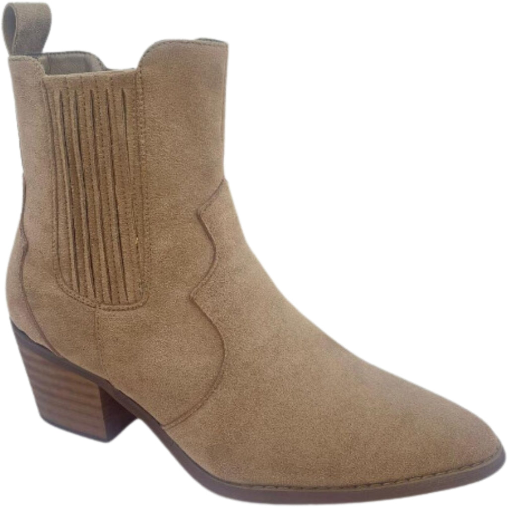 Sabine Dame Cowboystøvler 7885 – Taupe Tilbud!
