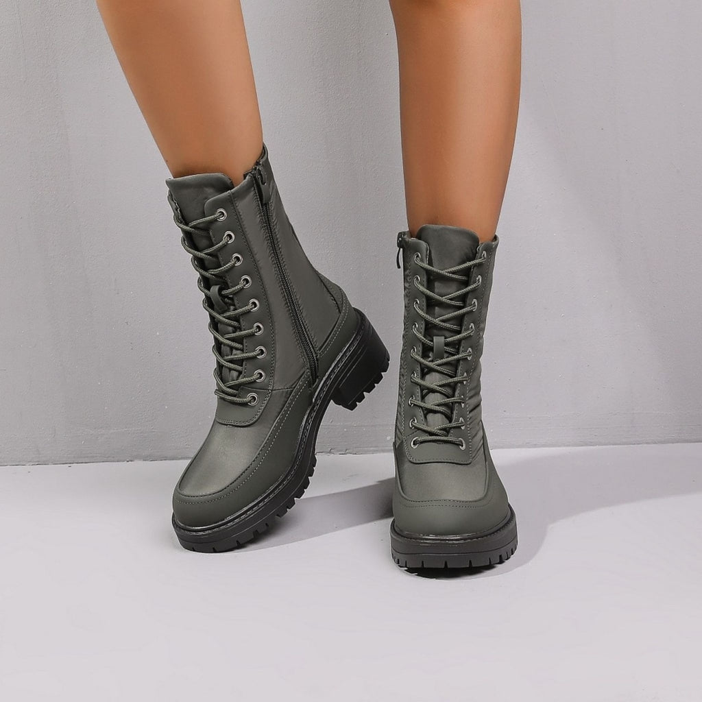 Sia Støvle 9113 Grøn - Korte Støvler på Udsalg!