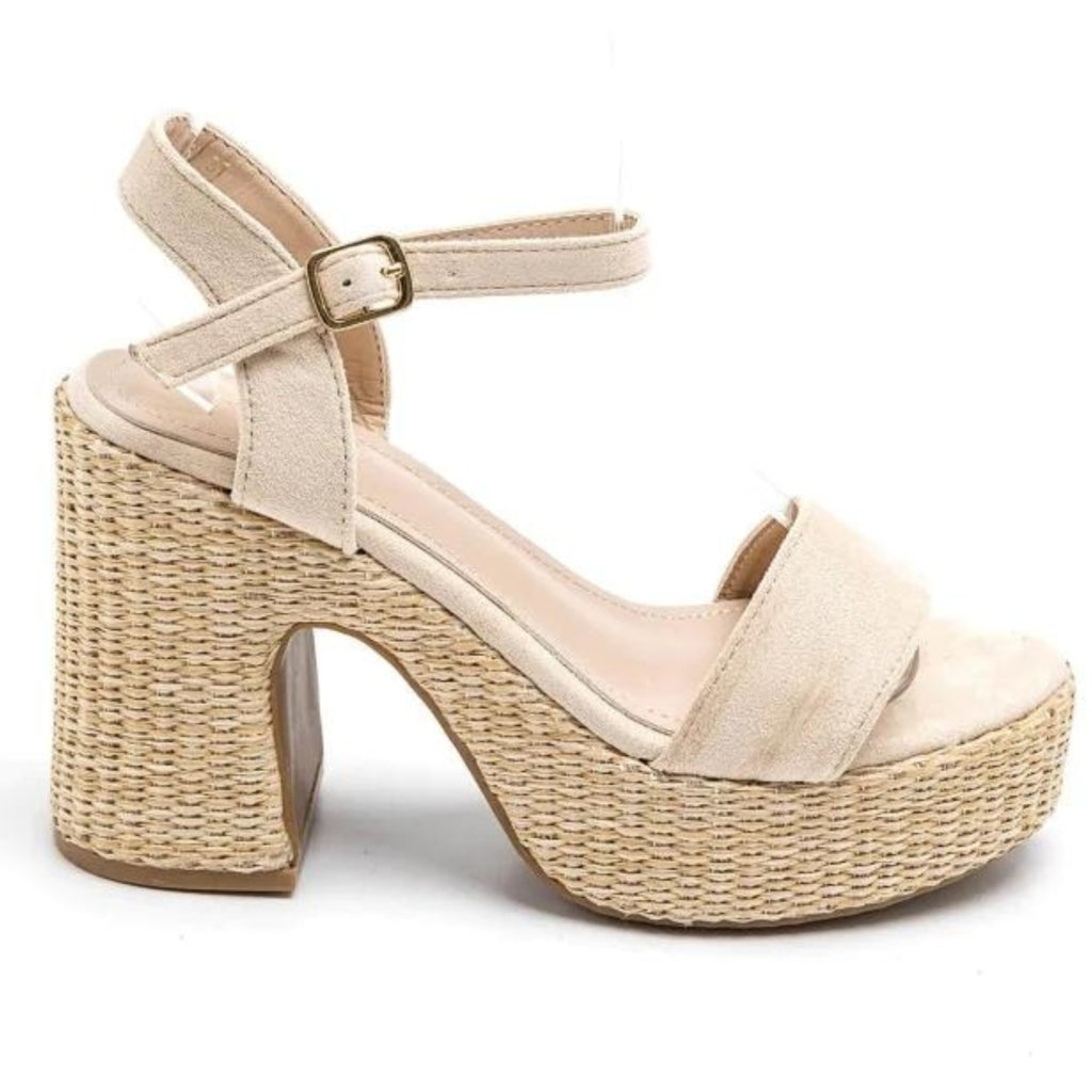 Sigrid Dame Plateau Sandaler 3857 Beige - Sommerudsalg!