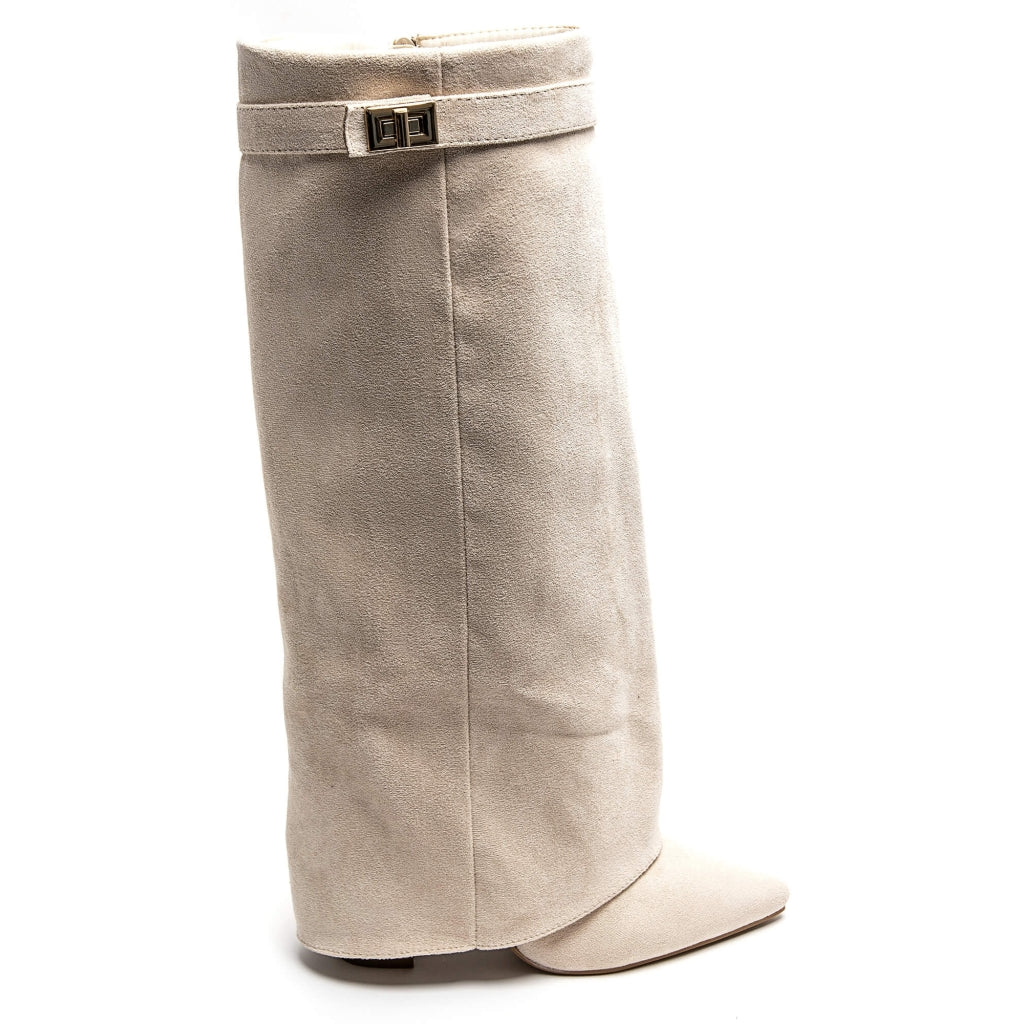 Elegant Højhælet Støvle til Dame – Sof 9501a Beige