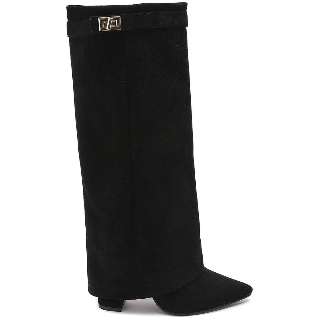 Elegant Højhælet Støvle med Spænde – Sof 9501a Black