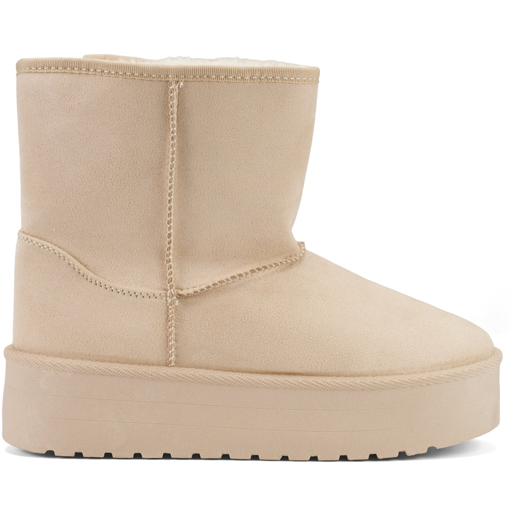 Tulle Beige Bamsestøvler med Teddy Foer – Vinterudsalg!