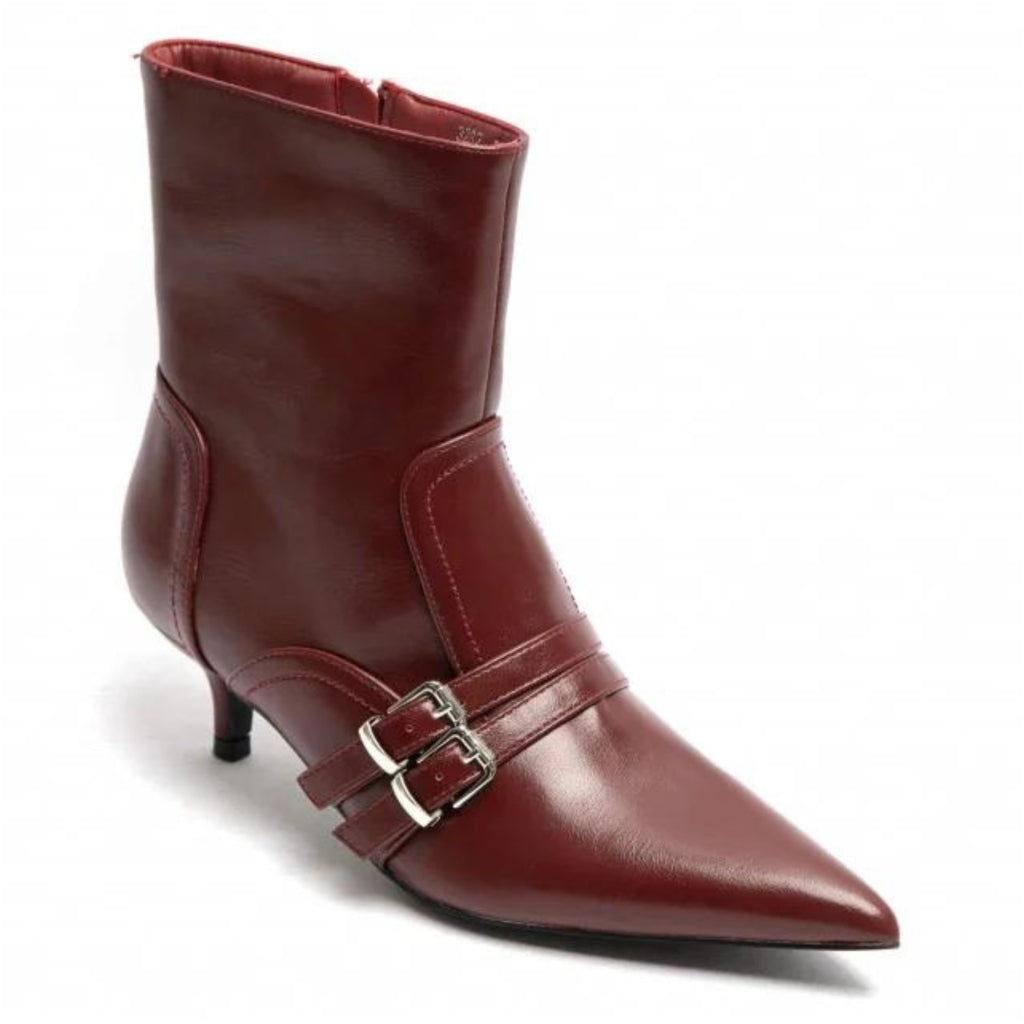 Yvonne Dame Støvle 3232 i Vinrød - Elegant Stil til Udsalg