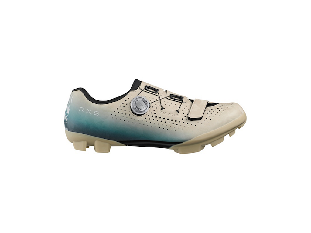 Shimano RX600 Gravel Cykelsko – Beige og Blå Tilbud!