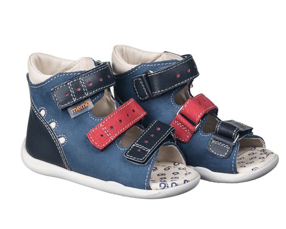 Dino Sandal, Navy Rød   Sandal Med Ekstra Støtte fra Memo