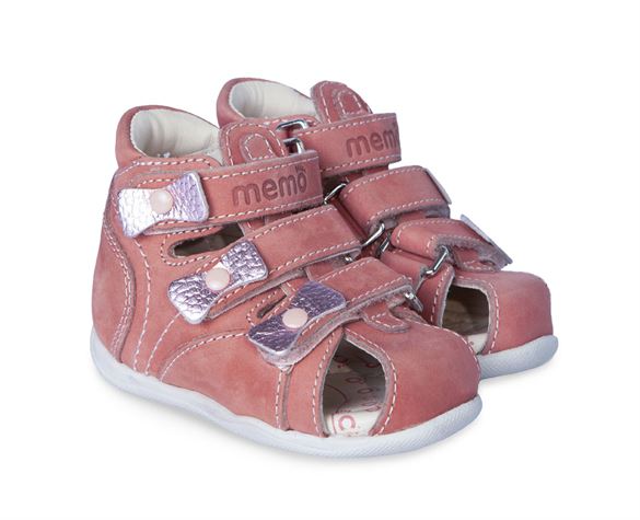 Bambi Sandal, Pudder Pink   Pigesandal Med Ekstra Støtte fra Memo