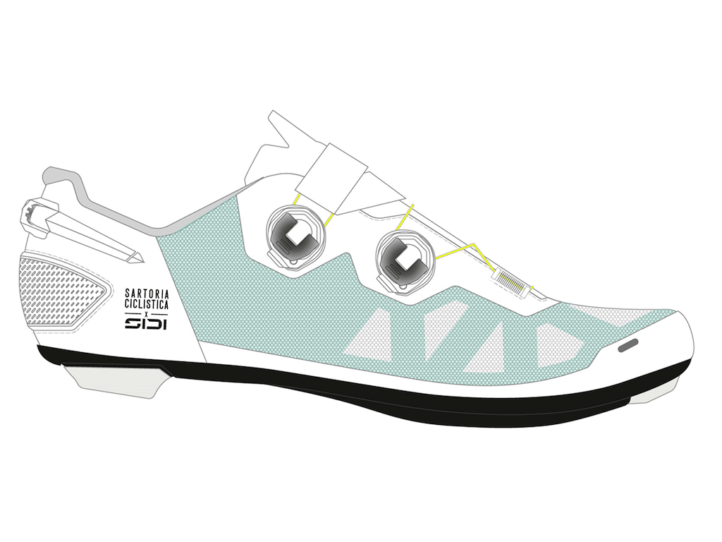 Laghee Sprinter 2 Cykelsko Race Bright White Light Green Str. 47 fra Sidi
