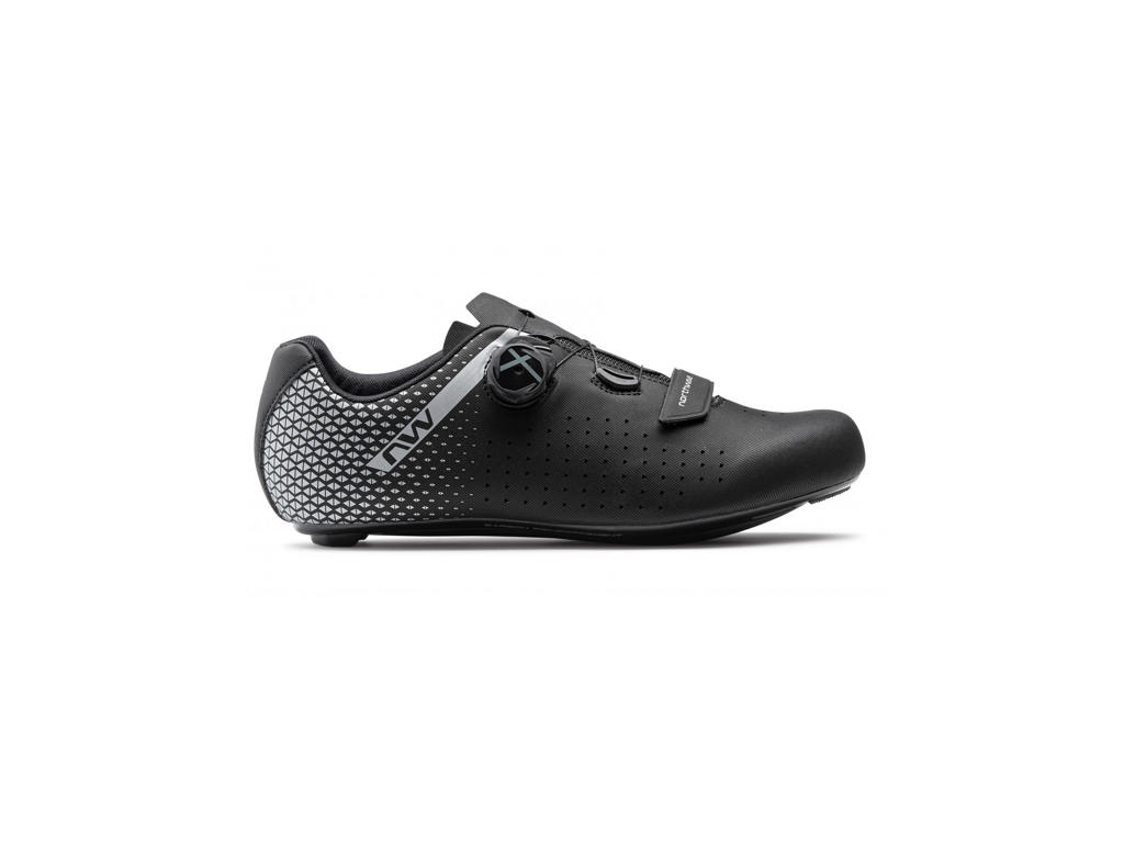 Northwave Core Plus 2 Wide Cykelsko – Sort Sølv Tilbud!
