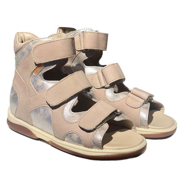Joanna Sandal, Beige Sølv  Sandaler Med Ekstra Støtte fra Memo